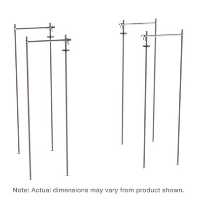 Metro TTE21K4 Super Erecta 21" W Gray Epoxy-Coated Super Adjustable Top-Track Stationary End Unit Kit
