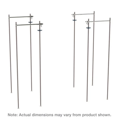 Metro TTE21K4 Super Erecta 21" W Gray Epoxy-Coated Super Adjustable Top-Track Stationary End Unit Kit