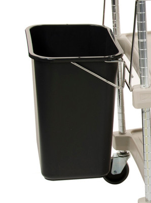 Metro MYWB1 Black Waste Basket for Utility Cart