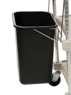 Metro MYWB1 Black Waste Basket for Utility Cart