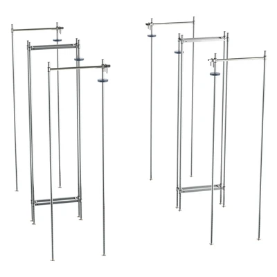 Metro LTTE24C 24" W Chrome Super Erecta & Super Adjustable Double Deep Top-Track Stationary End Unit Kit