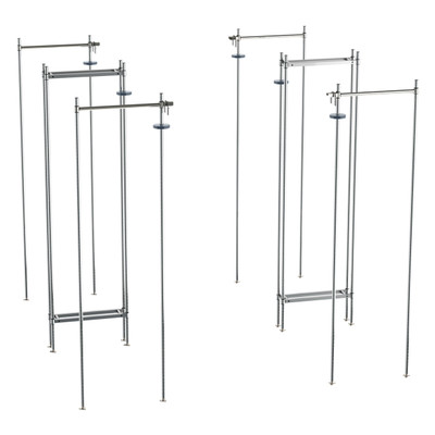 Metro LTTE24C 24" W Chrome Super Erecta & Super Adjustable Double Deep Top-Track Stationary End Unit Kit