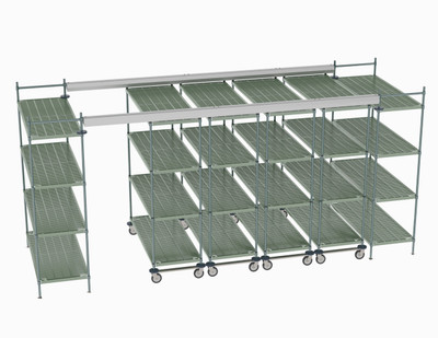 Metro TT16-E2460M2460P 192" W x 60" D Polymer or Wire Shelving Overhead Top-Track EZ Order Model