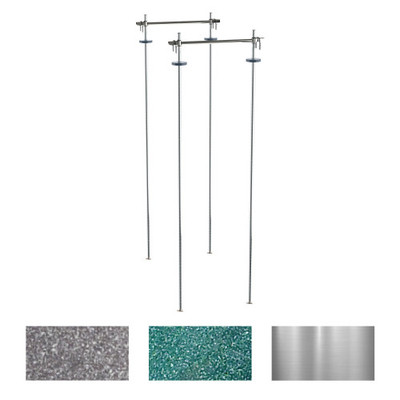 Metro TTA21K4 21" W Epoxy-Coated Super Erecta and Super Adjustable Top-Track Stationary Intermediate Unit Kit