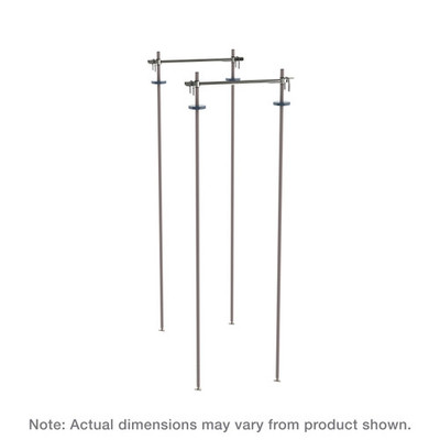 Metro TTA21K4 21" W Epoxy-Coated Super Erecta and Super Adjustable Top-Track Stationary Intermediate Unit Kit