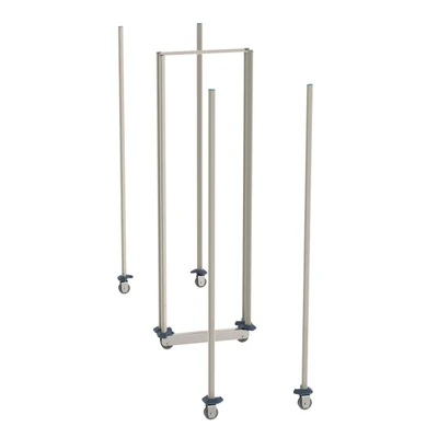 Metro LBTM24X3 Stainless Steel Mobile Unit Kit HD qwikTRAK High Density Double Deep Storage System