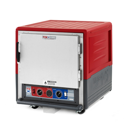 Metro C533-CLFS-U C5 3 Series Red Undercounter Insulated Heated Holding & Proofing Cabinet with Solid Door and Universal Wire Slides - 120 Volts