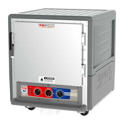 Metro C533-MFS-L-GY C5 3 Series Gray Undercounter Insulated Moisture Heated Holding & Proofing Cabinet with Solid Doors and Lip Load Slides - 120 Volts