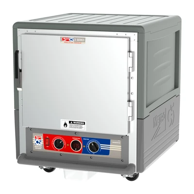 Metro C533-MFS-L-GY C5 3 Series Gray Undercounter Insulated Moisture Heated Holding & Proofing Cabinet with Solid Doors and Lip Load Slides - 120 Volts