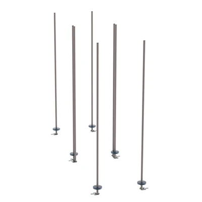 Metro LBTAK4 Metroseal Gray Epoxy-Coated Stationary Intermediate Unit Kit qwikTRAK High Density Double Deep Storage System