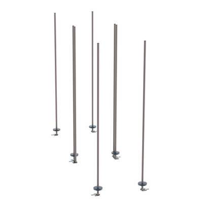 Metro LBTAK4 Metroseal Gray Epoxy-Coated Stationary Intermediate Unit Kit qwikTRAK High Density Double Deep Storage System
