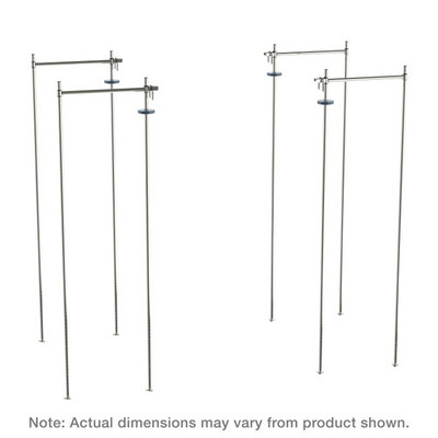 Metro TTE18S Super Erecta 18" W Stainless Steel Super Adjustable Top-Track Stationary End Unit Kit