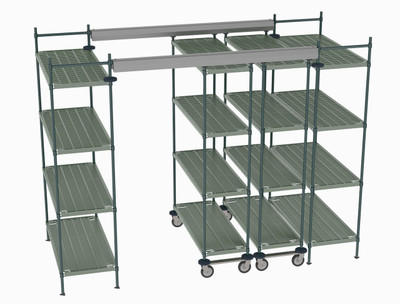 Metro TT10-E2148M1848P 120" W x 48" D Polymer Wire Shelving Overhead Top-Track EZ Order Model