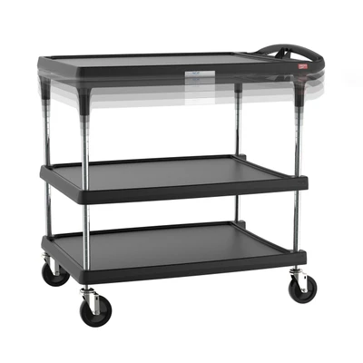 Metro MY2636-35BL-PL 40.25" W Plastic Utility Three Shelves Mycart Plus Series
