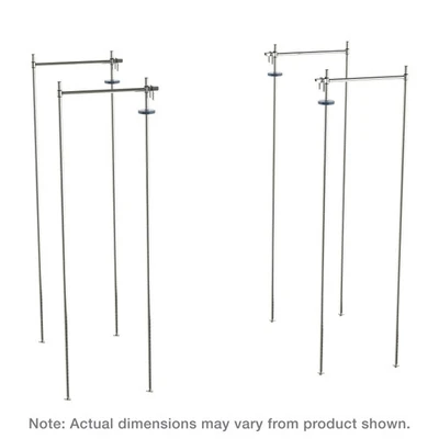 Metro TTE21S Super Erecta 21" W Stainless Steel Super Adjustable Top-Track Stationary End Unit Kit