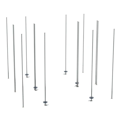 Metro LBTEC Chrome-Plated Stationary End Unit Kit qwikTRAK High Density Double Deep Storage System