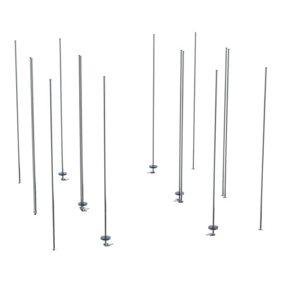 Metro LBTEC Chrome-Plated Stationary End Unit Kit qwikTRAK High Density Double Deep Storage System