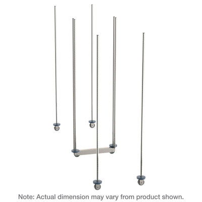 Metro LBTM18S Stainless Steel Mobile Unit Kit qwikTRAK High Density Double Deep Storage System