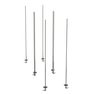 Metro LBTAS Stainless Steel Stationary Intermediate Unit Kit HD qwikTRAK High Density Double Deep Storage System