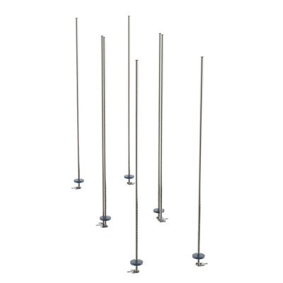 Metro LBTAS Stainless Steel Stationary Intermediate Unit Kit HD qwikTRAK High Density Double Deep Storage System