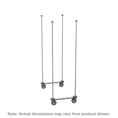 Metro TTM21C 21" W Chrome-Plated Super Erecta Top-Track Mobile Unit Kit
