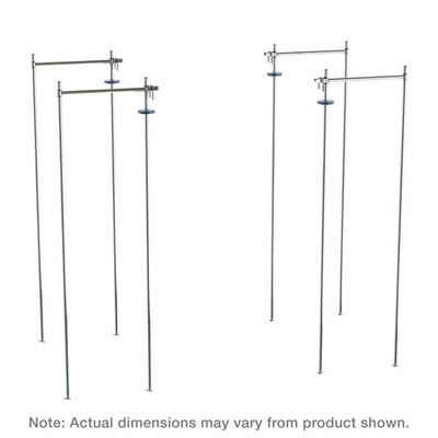 Metro TTE18C Super Erecta 18" W Chrome Super Adjustable Top-Track Stationary End Unit Kit