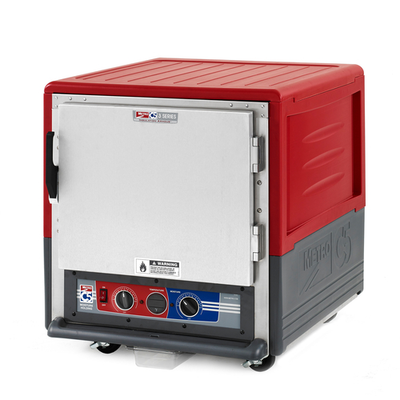 Metro C533-MFS-U C5 3 Series Red Undercounter Insulated Moisture Heated Holding & Proofing Cabinet with Solid Doors and Universal Wire Slides - 120 Volts