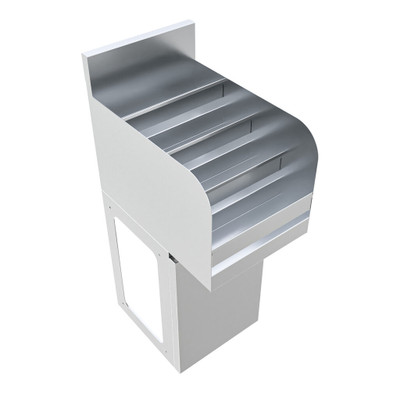BK Resources UBB-18-LD12 12" W X 18.25"D x 33.5" H Stainless Steel Underbar Liquor Bottle Display Unit