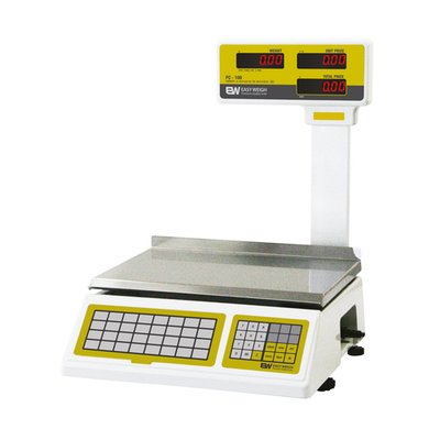 Skyfood PC-100-PL 60 Lbs. Dual Range Pole Display Easy Weigh Electronic Price Computing Scale - 115 Volts