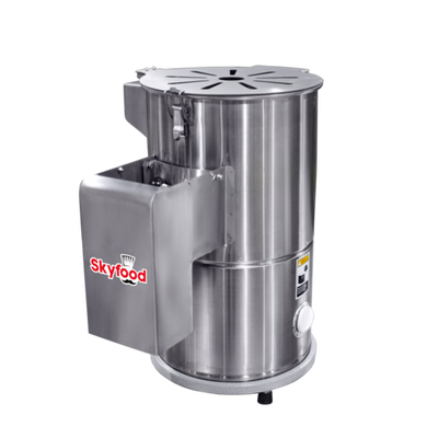 Skyfood DB-6 12 Lbs. Stainless Steel Electric Table Style Potato Peeler - 110 Volts