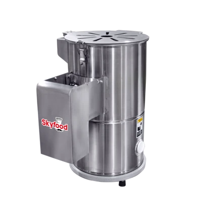 Skyfood DB-6 12 Lbs. Stainless Steel Electric Table Style Potato Peeler - 110 Volts