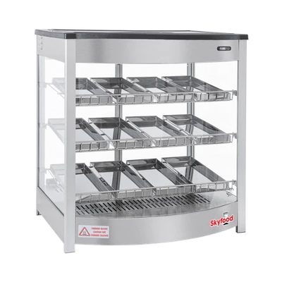 Skyfood FWD3S12P 25.63" W Stainless Steel Base Straight Glass Steam Line Food Warmer Display Case - 120 Volts