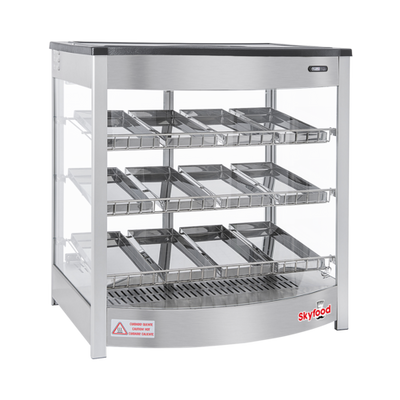 Skyfood FWD3S12P 25.63" W Stainless Steel Base Straight Glass Steam Line Food Warmer Display Case - 120 Volts