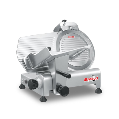 Skyfood GL300 12" Dia. Anodized Aluminum Manual Feed Compact Economy Slicer - 110 Volts