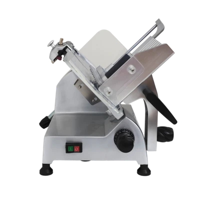 Skyfood GL300F 12" Dia. Anodized Aluminum Manual Feed Economy Slicer - 110 Volts
