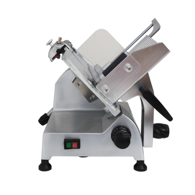 Skyfood GL300F 12" Dia. Anodized Aluminum Manual Feed Economy Slicer - 110 Volts