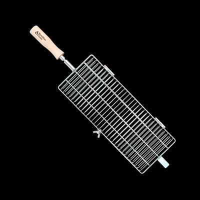 Skyfood AC-0014 13.7&quot; L Stainless Steel Vegetable Brazilian Flame Grill Basket