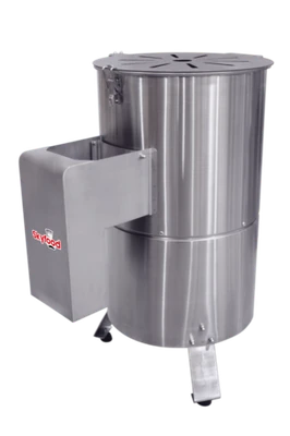 Skyfood EL-10 22 Lbs. Stainless Steel Electric Table Style Potato Peeler - 110 Volts