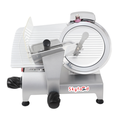 Skyfood GL200F 8" Dia. Anodized Aluminum Manual Feed Economy Slicer - 110 Volts
