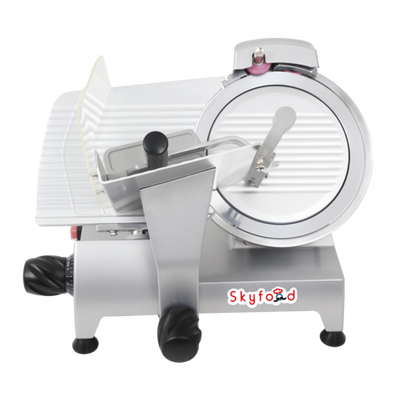 Skyfood GL200F 8" Dia. Anodized Aluminum Manual Feed Economy Slicer - 110 Volts