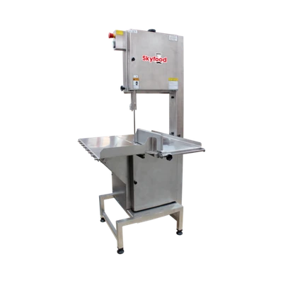 Skyfood SI-315HDE-1 124" Blade Stainless Steel Heavy Duty Floor Model Meat & Bone Saw - 230 Volts 1-Ph