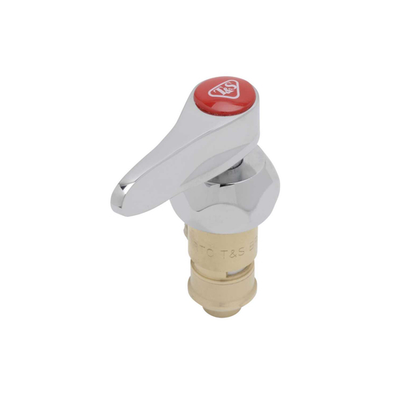 T&S Brass 012446-25NS 3.38" H Red Index Lever Handle Cerama Cartridge with Check Valve