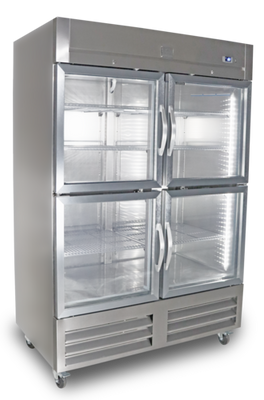 Kelvinator KCHRI54R4HGDR 55.5" W Stainless Steel Glass Door Reach-In Refrigerator - 120 Volts