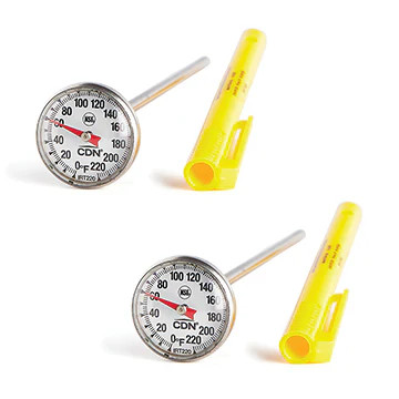CDN IRT220-X2 5" Stem Stainless Steel Housing Waterproof Pocket Clip Cooking Thermometer