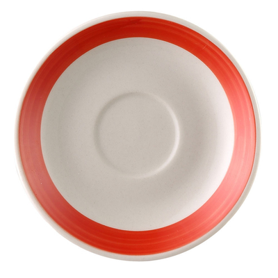 CAC China R-36-R 4.5" Dia. American White Ceramic Round Rainbow Saucer (3 Dozen Per Case)