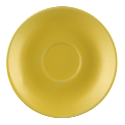 CAC China LV-36-Y 4.5" Dia. Yellow Ceramic Round Las Vegas After Dinner Cup Saucer (3 Dozen Per Case)