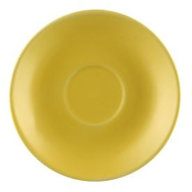 CAC China LV-36-Y 4.5" Dia. Yellow Ceramic Round Las Vegas After Dinner Cup Saucer (3 Dozen Per Case)