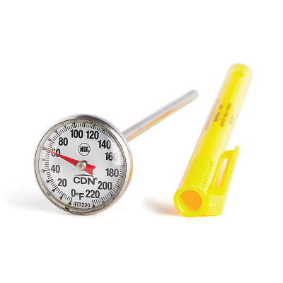 CDN IRT220 8" Stainless Steel Long Stem High Heat Waterproof Thermometer