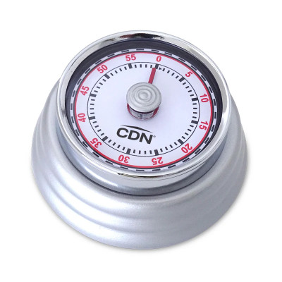 CDN MT4-S 1 Hour By Minute Silver Compact Mechanical Timer