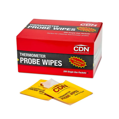 CDN PW200 Thermometer Probe Wipe (200 Single Packets Per Box)